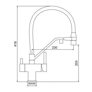 Смеситель для кухни Gappo G4395-63 с подключением фильтра питьевой воды и гибким изливом золото/белый